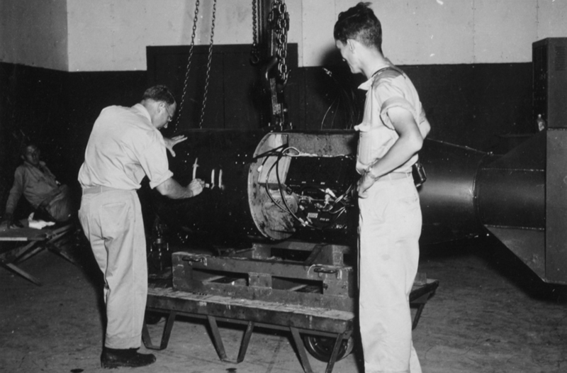 Final Check on the Bomb | Alamy Stock Photo by World History Archive 