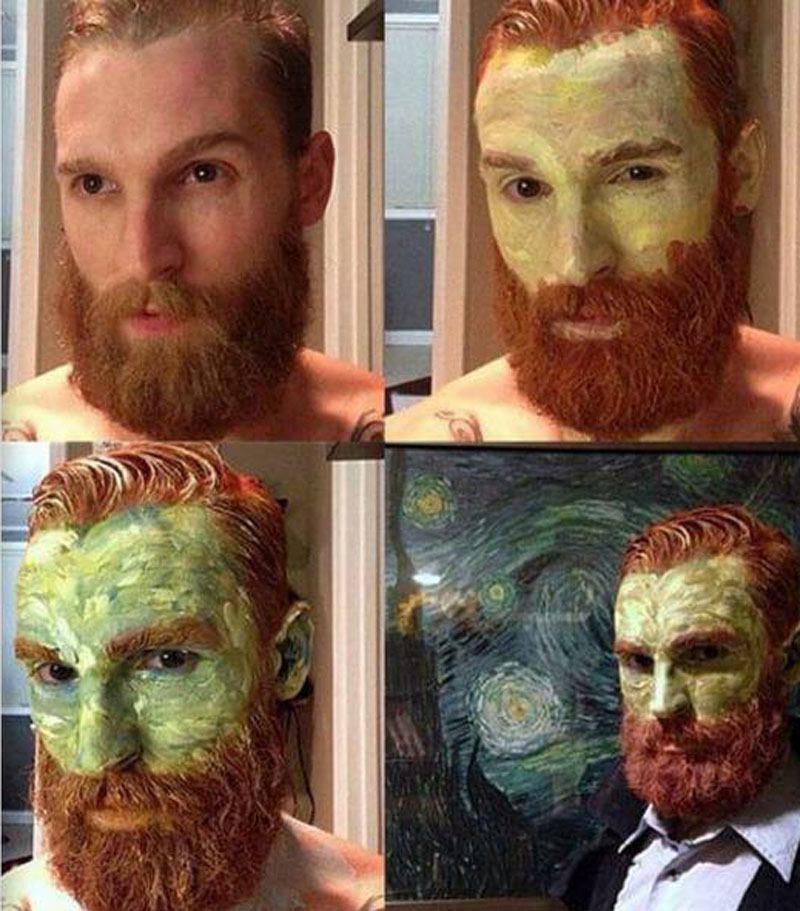This Guy Turned Himself Into Part of a Van Gogh Painting | giveitlove