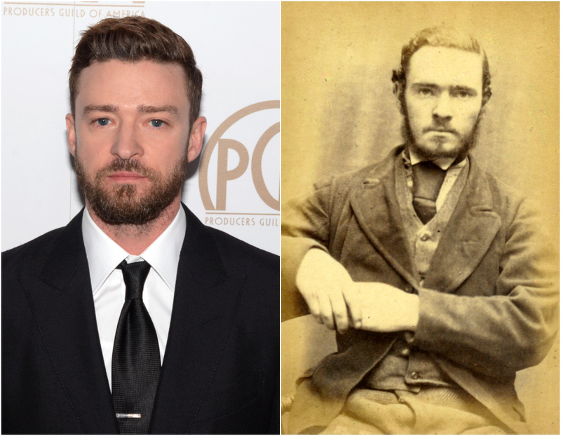 Justin Timberlake and a Victorian-Era English Coal Miner | Alamy Stock Photo by Billy Bennight/The Photo Access & Flickr Photo by Tyne & Wear Archives & Museums 