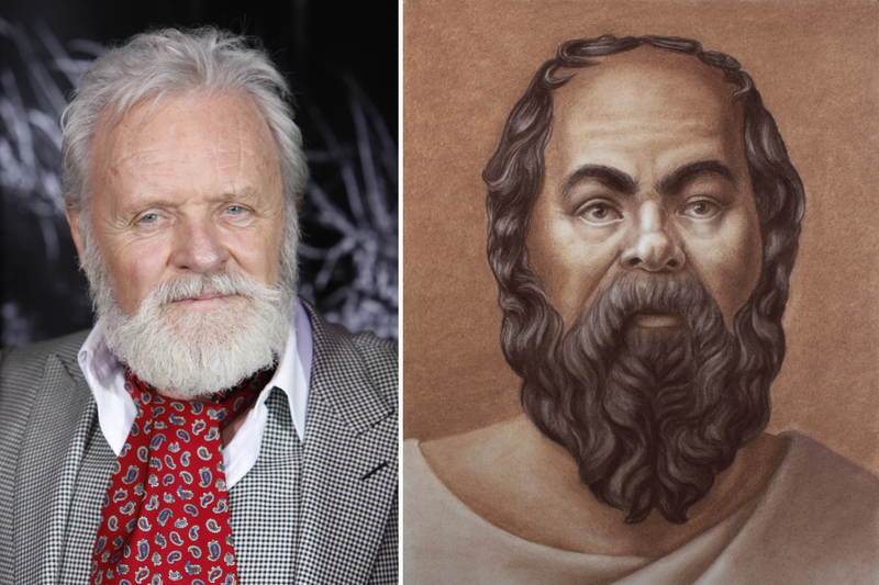 Anthony Hopkins and Socrates | Joe Seer/Shutterstock & A.Sych/Shutterstock