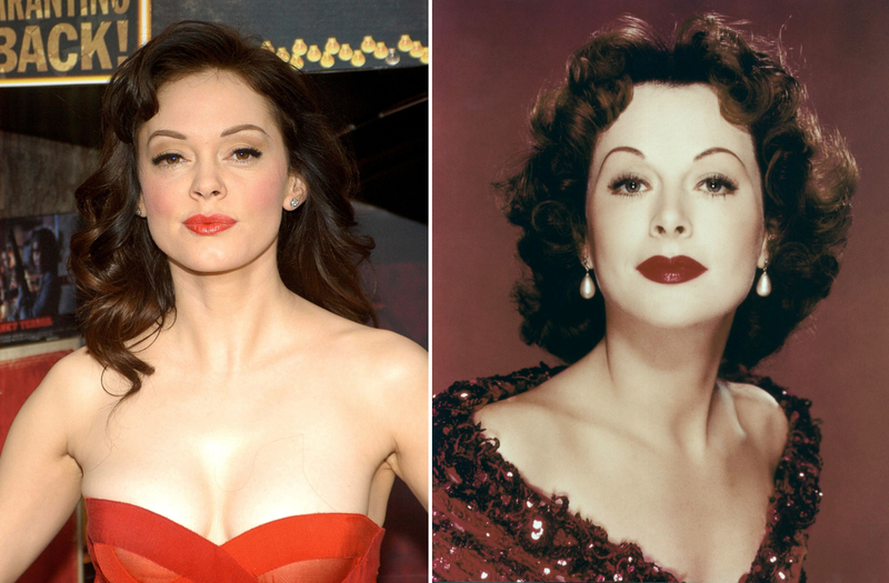Rose McGowan and Hedy Lamarr | Everett Collection/Shutterstock & Alamy Stock Photo by All Star Picture Library