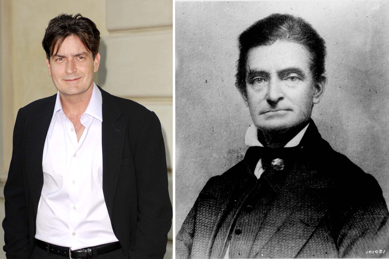 Charlie Sheen and John Brown | Alamy Stock Photo by Michael Germana/Globe Photos/ZUMAPRESS & The History Collection