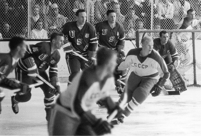 U.S. Hockey Team at the 1960 Olympics | Getty Images Photo by Bruce Bennett Studios