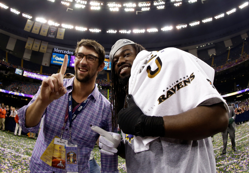Baltimore Ravens: Michael Phelps | Getty Images Photo by Ezra Shaw