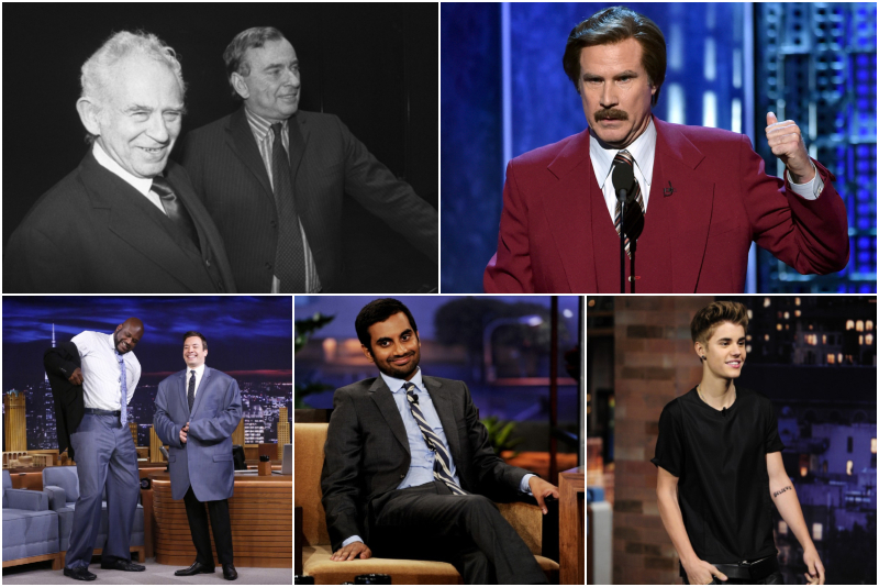 More of the Most Iconic & Cringe-Worthy Moments in Late-Night Talk Shows’ History | Getty Images Photo by Bettmann & Dana Edelson/WireImage & Lloyd Bishop/NBCUniversal & Kevin Winter/NBCUniversal & John Paul Filo/CBS