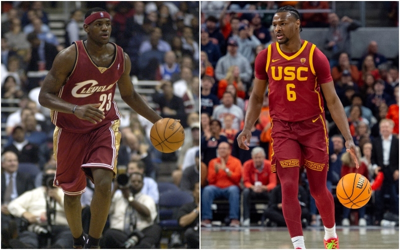 LeBron James (19) & Bronny James (19) | Getty Images Photo by G Fiume & Michael Chang