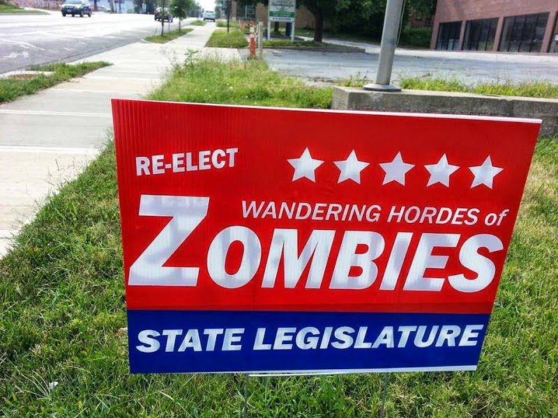 Zombie para presidente | Twitter/@CaptAmericaBAU