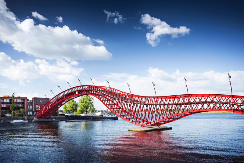 Python Bridge, Amsterdam, Netherlands | Alamy Stock Photo by Sebastian Grote/mauritius images GmbH