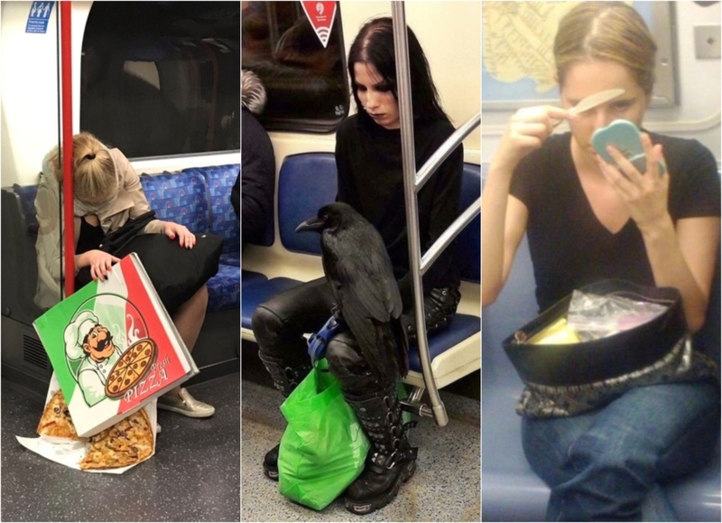 Estas divertidas fotos de viajeros antisociales te harán extrañar el transporte público | Twitter/@JamesAALongman & Imgur.com/WXuK1GT & 344tX