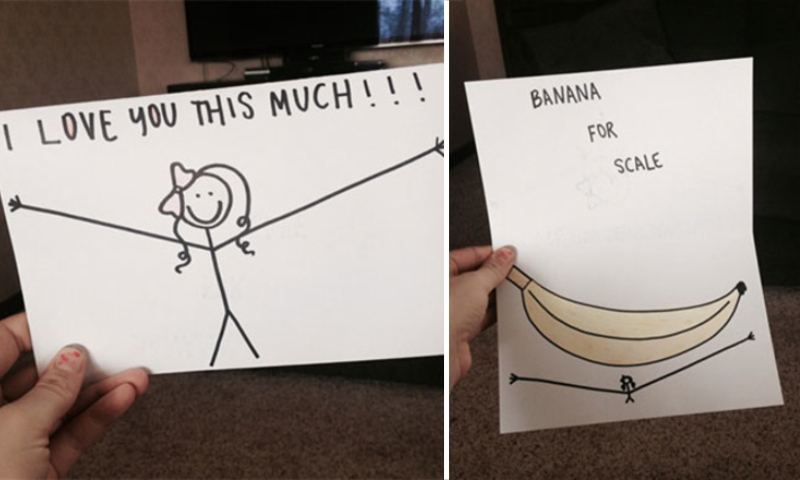 Un plátano a modo de escala | Reddit.com/Anonymous