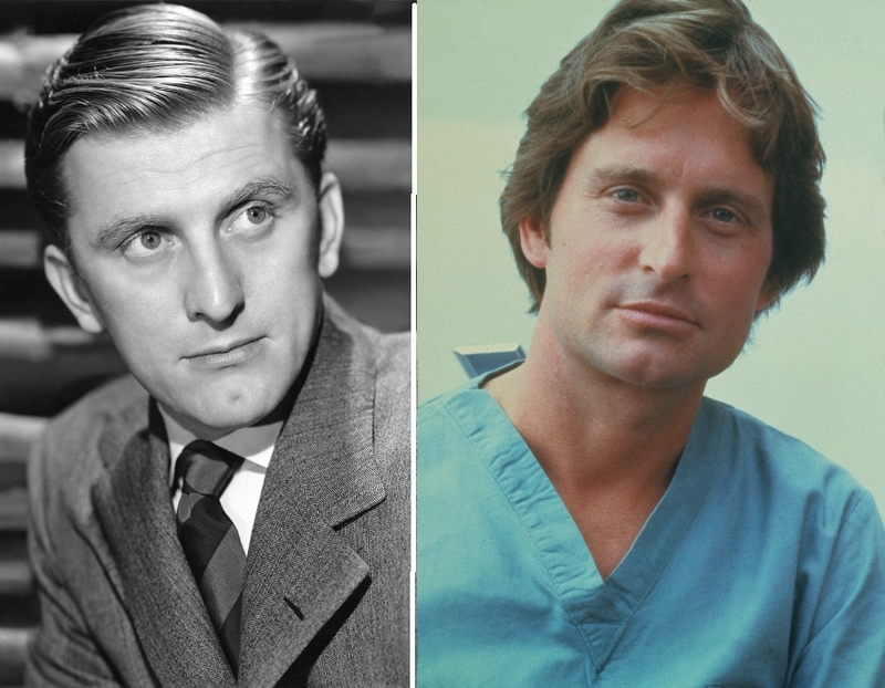 Kirk Douglas y Michael Douglas | Getty Images Photo by Sunset Boulevard/Corbis & Alamy Stock Photo by Moviestore Collection Ltd 