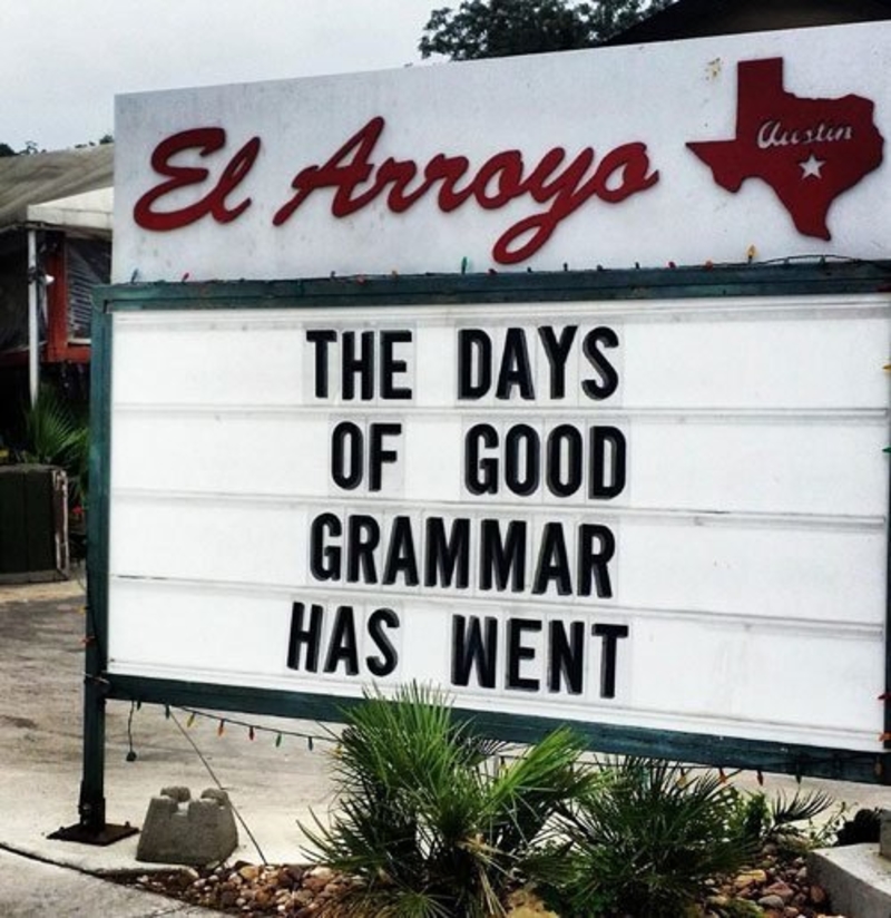 Buena gramática | Facebook/@elarroyoatx