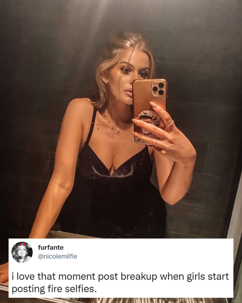 Fire Selfies and Thirst Traps | Instagram/@emiliesbeauty & Twitter/@nicolemilfie