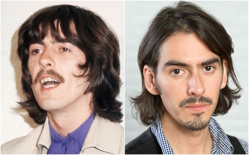 George Harrison und Dhani Harrison | Getty Images Photo by REPORTERS ASSOCIES/Gamma-Rapho & Alamy Stock Photo by evan Hurd