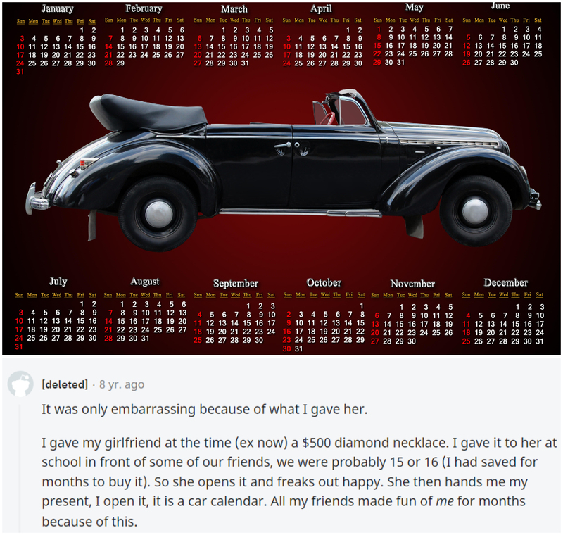 A Car Calendar | Alamy Stock Photo & Reddit.com/Anonymous