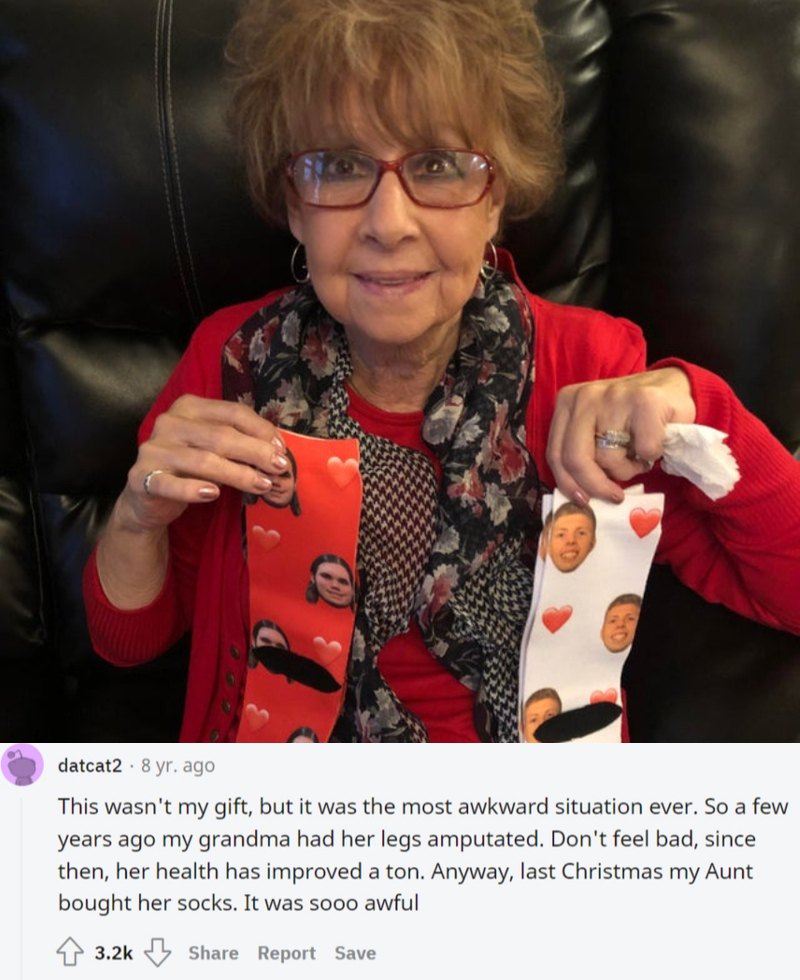 Grandma Got a Pair of Socks | Reddit.com/Flexecutioner1994 & datcat2