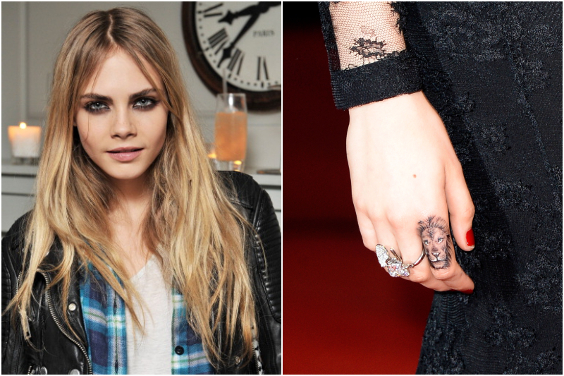 Cara Delevingne's Little Lion | Getty Images Photo by Nick Harvey/WireImage & Pascal Le Segretain