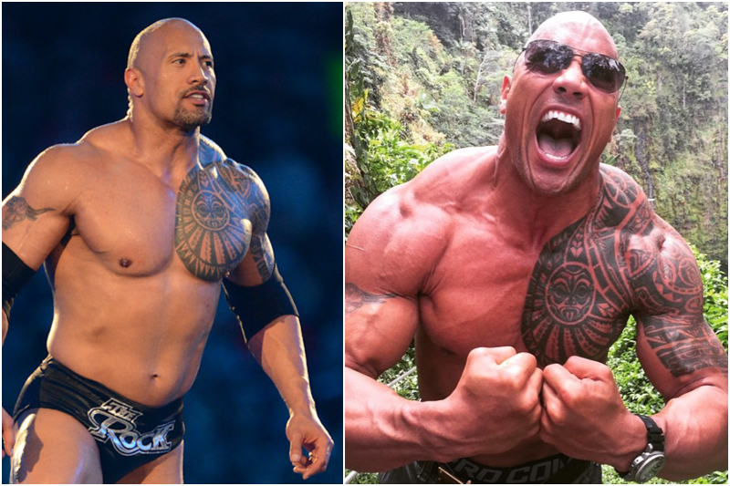 Dwayne Johnson's Ink Is Just as Famous as He Is | Getty Images Photo by Ron Elkman/Sports Imagery & Instagram/@therock