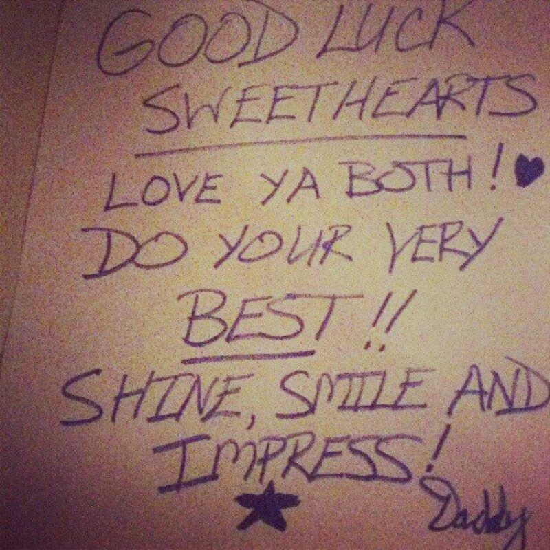 A Sweet Good Luck Note | Instagram/@_nic.hall