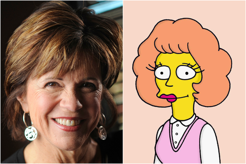 Maggie Roswell (Maude Flanders) on The Simpsons | Getty Images Photo by Cyrus McCrimmon/The Denver Post & Alamy Stock Photo 
