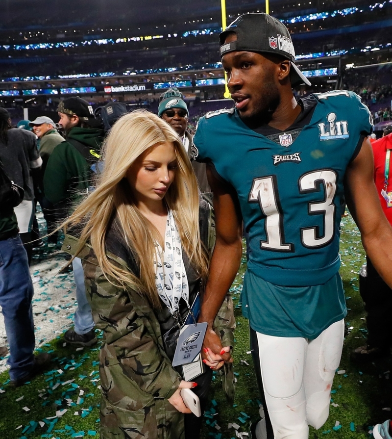 Nelson Agholor und Viviana Volpicelli | Getty Images Photo by Kevin C. Cox