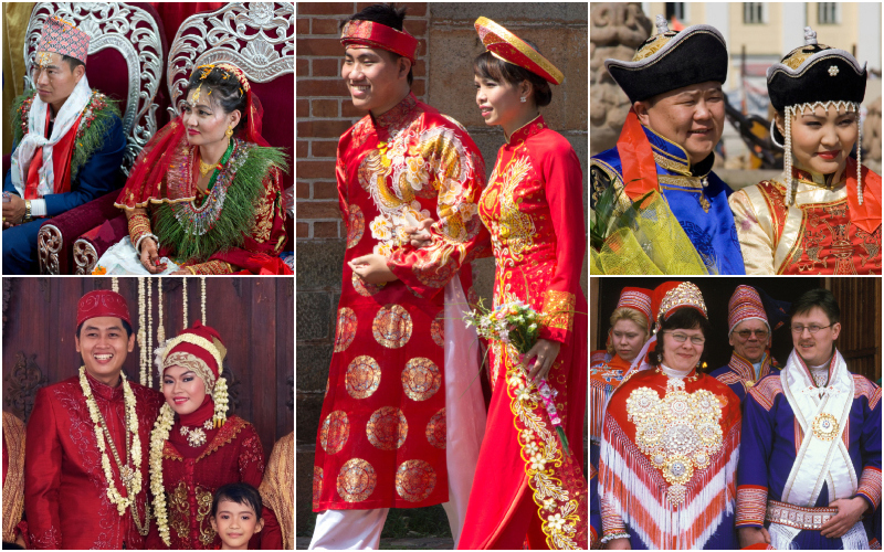Traditionelle Hochzeitskleidung aus aller Welt | Alamy Stock Photo 