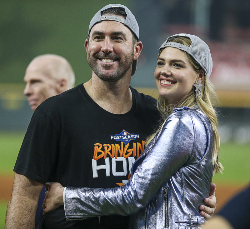 Kate Upton y Justin Verlander | Getty Images Photo by Bob Levey