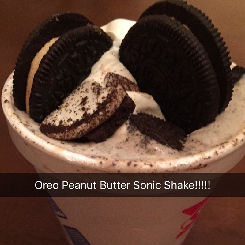 Sonic Oreo Peanut Butter Shake | Instagram/@rrenee11