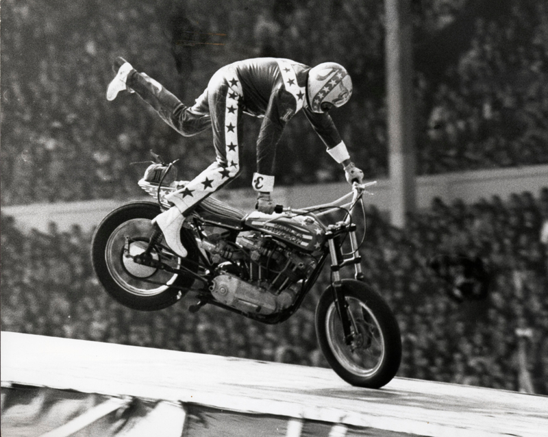 Evel Knievel was a Harley-Davidson Man | Alamy Stock Photo by KEYSTONE Pictures USA