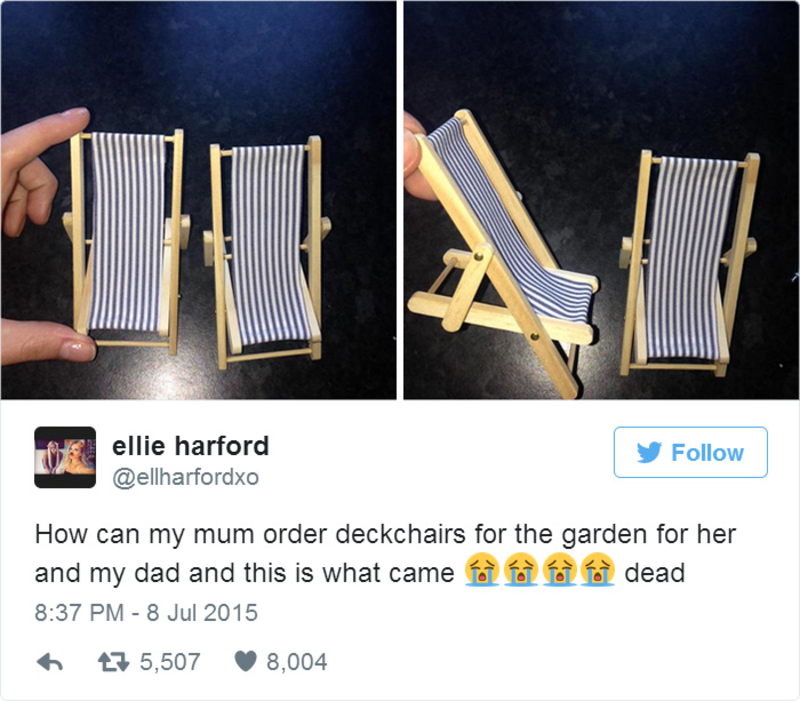 Stühle an Deck | Twitter/@ellharfordxo