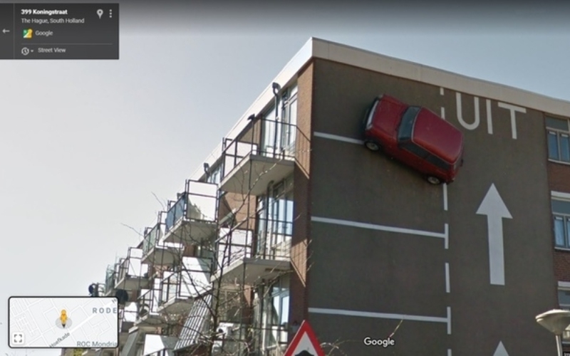 ¿Mal estacionado? | Reddit.com/streetviewfails via Google Street View