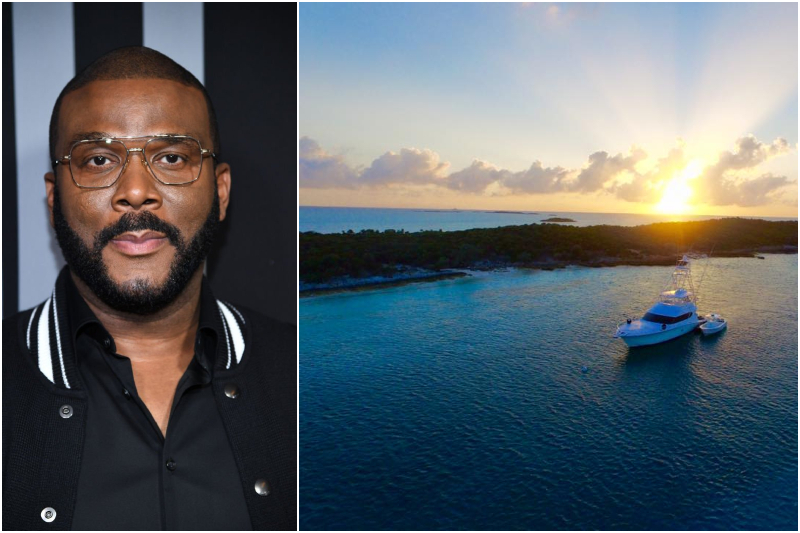 Tyler Perry -  White Bay Cay, Las Bahamas | Getty Images Photo by Dimitrios Kambouris/WireImage & Facebook/@Anthony Beard
