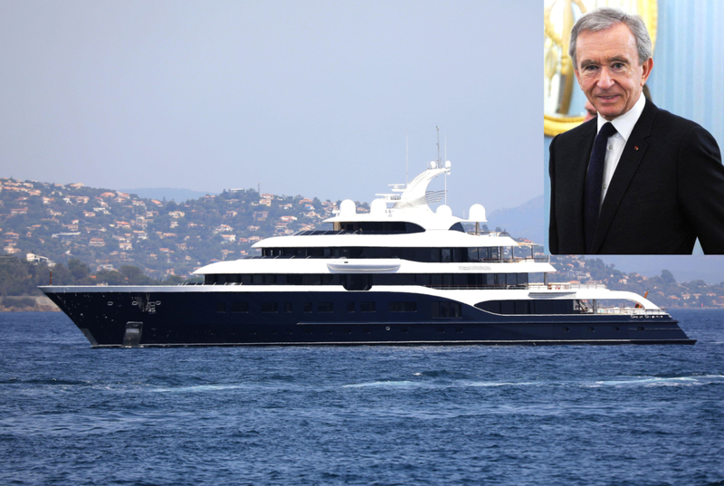 Die Yacht von Bernard Arnault ist umweltfreundlich | Alamy Stock Photo by Abaca Press & Planetpix/Alamy Live News/ Kremlin Pool