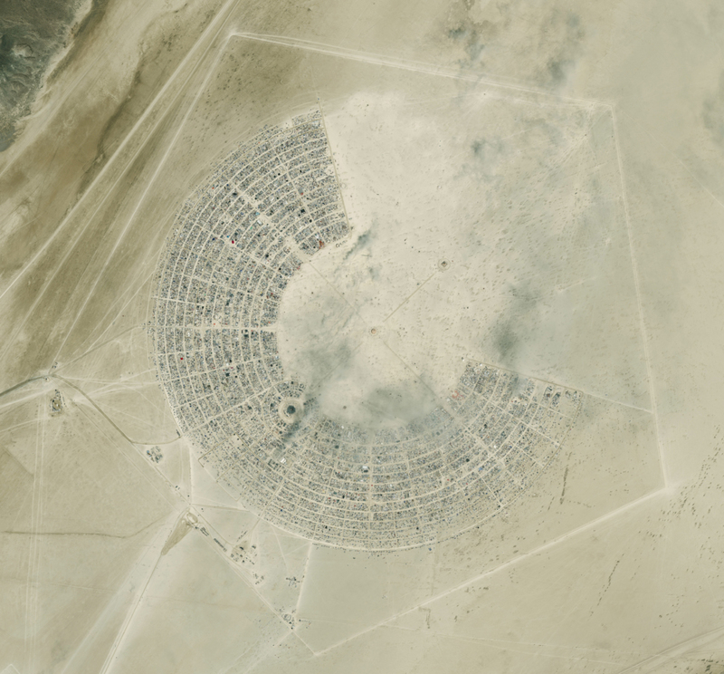 Burning Man’s Humble Origins | Getty Images Photo by DigitalGlobe/ScapeWare3d 