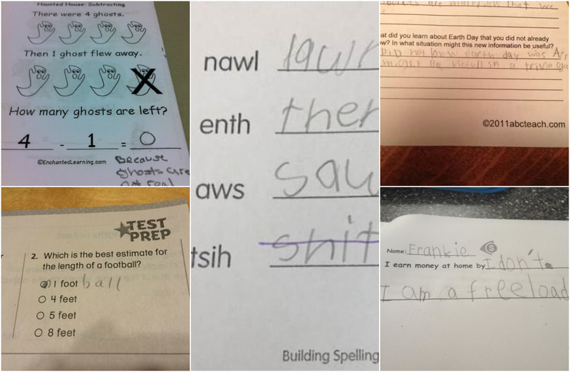 Las respuestas de examen más divertidas escritas por niños | Imgur.com/gIUtVB6 & zkDBXJb & AMkJqMX & Sw5eh45 & 5y0s3Ix