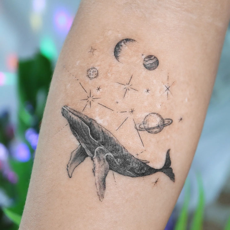 Everybody's Favorite Space Whale | Instagram/@tattooist_namoo