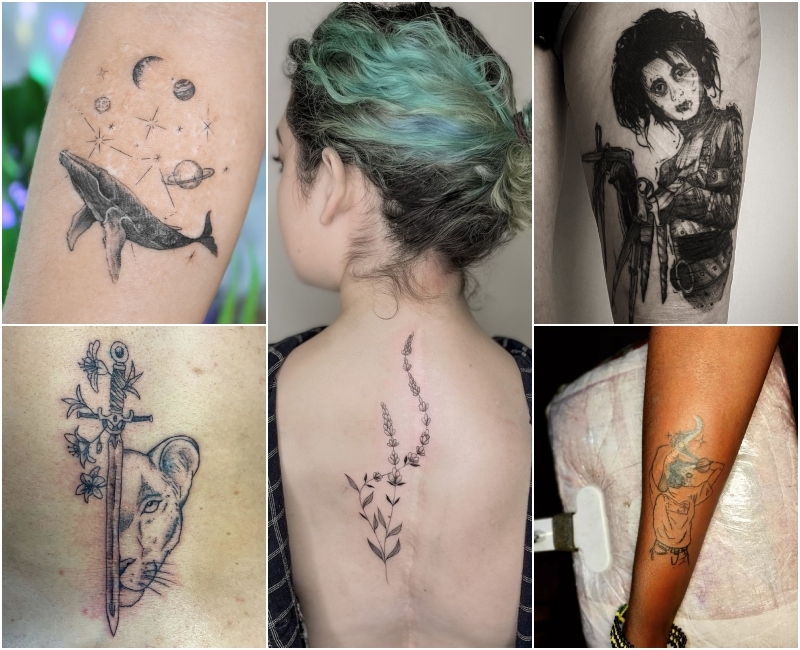 The Best Tattoos that Hide Scars: Part 2 | Instagram/@doc_tattookenya & Instagram/@jacksalmazo & Instagram/@lunar.caustic.ink & Instagram/@tattooist_namoo & Instagram/@ryleystonebraker