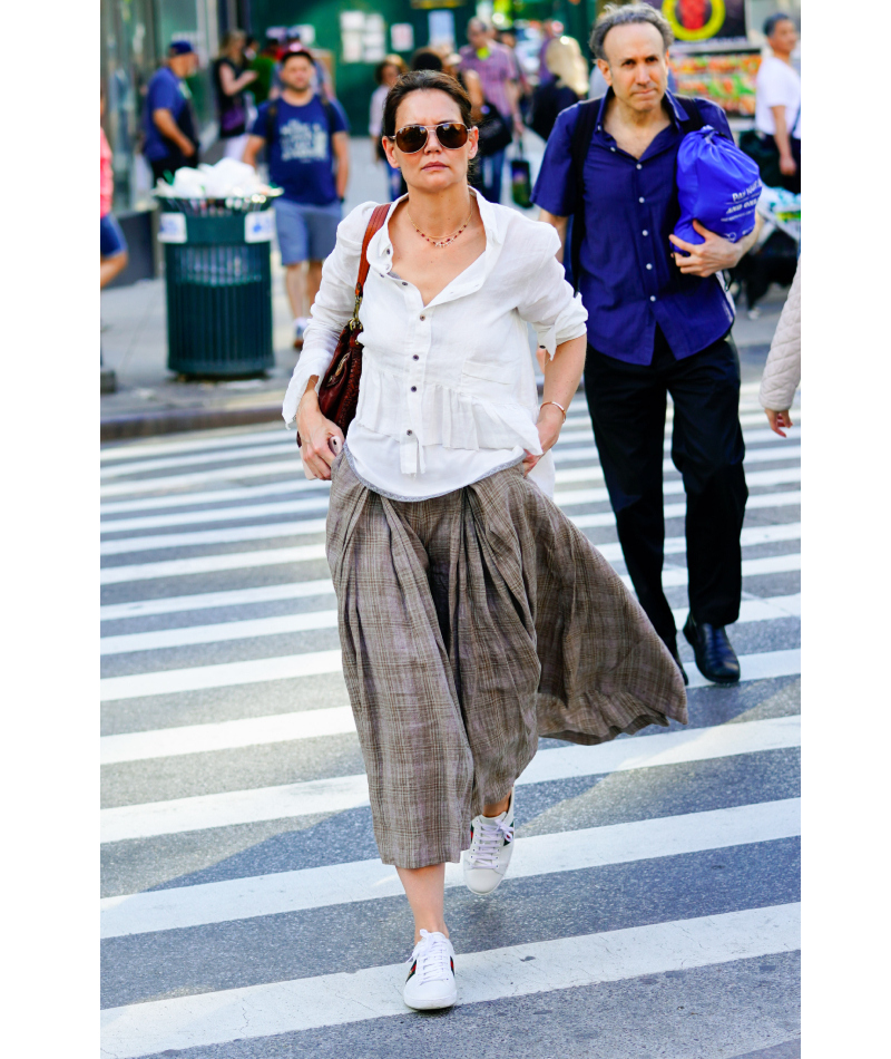 Long Skirt White Blouse | Getty Images Photo by Gotham/GC Images