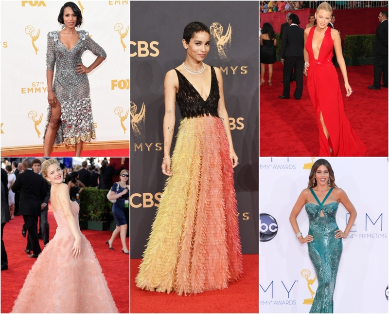 Dazzling Must-See Gowns from 50 Years of the Emmy Awards | Getty Images Photo by Jason Merritt/TERM & Alberto E. Rodriguez & Frazer Harrison & Kevork Djansezian
